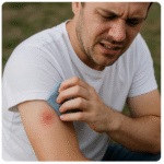 모기 물린 남성